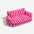 Rose & Pink Striped Faux Lambswool Double Layer Dog & Cat Sofa Bed